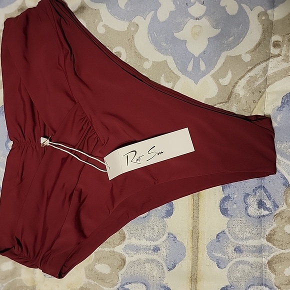 Riot Swim Pico Merlot Red High Waist Bikini XS - Picture 7 of 9